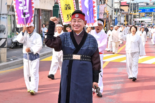 양평군 2025년 제2회 지평전통발효축제- 전진성 양평군수 의병 출정식 참가
