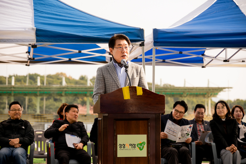 조성대 남양주시의회 의장 30일 2025년 제25회 남양주시기독교총연합회 한마음 체육대회 축사 발표