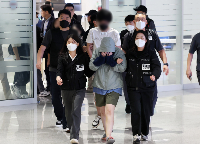 캄보디아에서 한국으로 송환된 한국인 구금자들