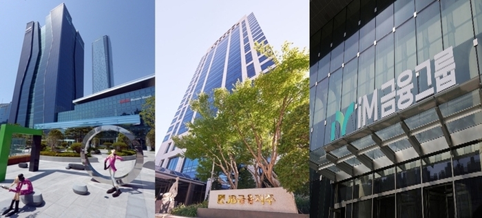 BNK금융지주, JB금융지주, iM금융지주.