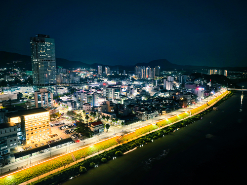 양평군 남한강 테라스 야경