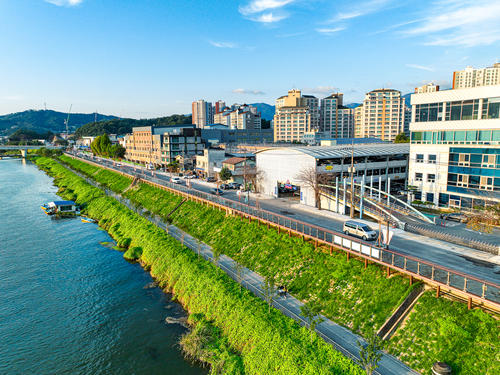 양평군 남한강 테라스 전경