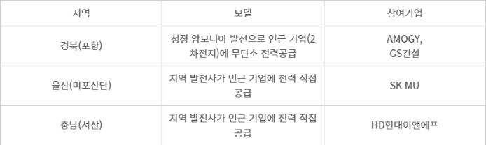 분산에너지 특구 지정에 탈락한 사업 개요. 자료= 기후에너지환경부