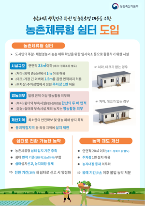 홍천군 “농촌체류형 쉼터제도 문의쇄도”