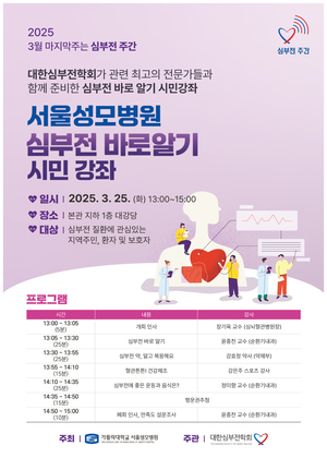 심장기능 약화 ‘심부전’, 입원치료 없이 관리하려면