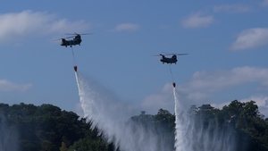 국방부 헬기조종사, 산불진화 역량 강화 위해 산림항공본부서 훈련