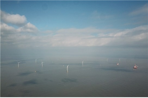 낙월해상풍력, 64기 중 7기 우선 상업가동