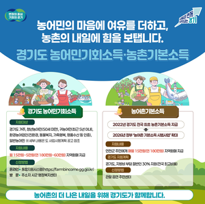 김동연표 농어민기회소득·농촌기본소득, 농어촌 주민들의 삶의 질 ↑