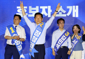 정청래, 민주당 부·울·경 경선 1위…김민석에 1500표 차 승리
