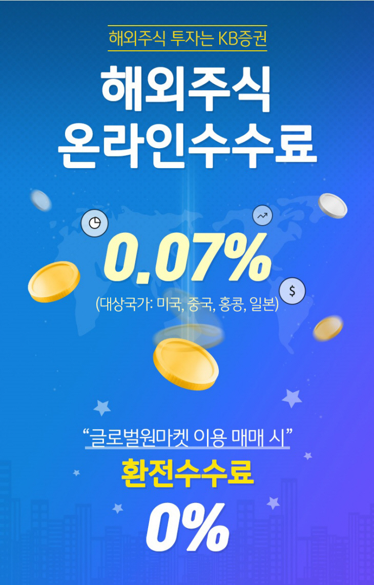 KB증권, 내년 2월말까지 해외주식 온라인수수료 이벤트