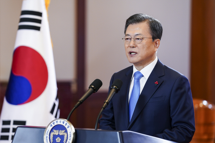 2021년 신년사 하는 문재인 대통령