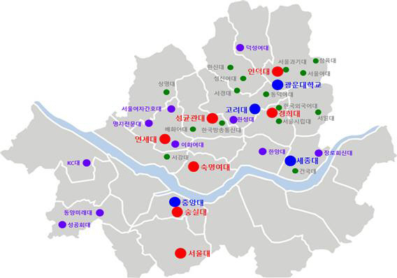 2021년 캠퍼스타운 현황도