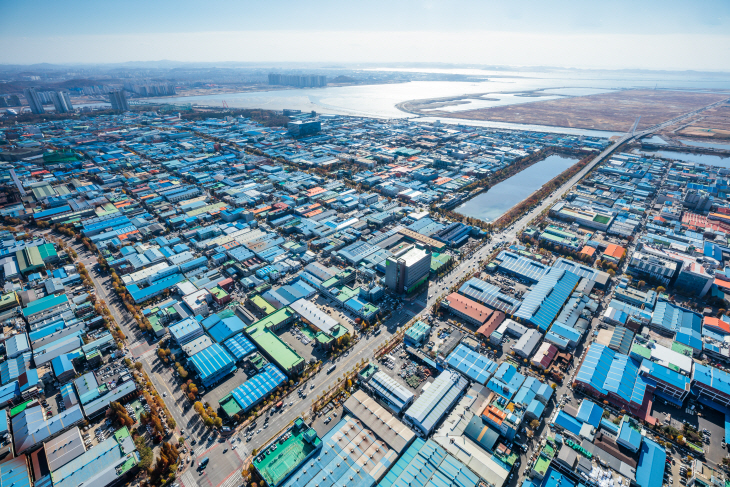 인천 남동국가산단 항공사진