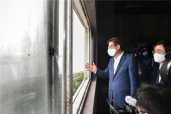 박형준 ‘15분 도시 부산 비전 투어’... 첫 방문지는 사하구