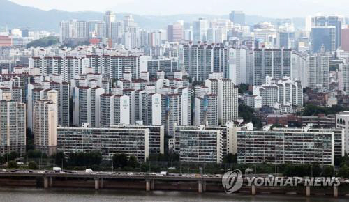 63스퀘어에서 바라본 서울 시내 아파트 단지