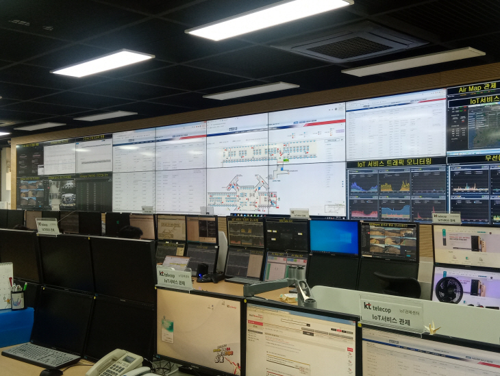 KT 관제센터 모습