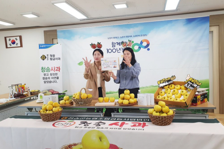 청송황금사과 라이브커머스 홍보 판매