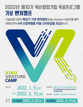 기술보증기금, 제10기 ‘기보벤처캠프’ 참여기업 모집