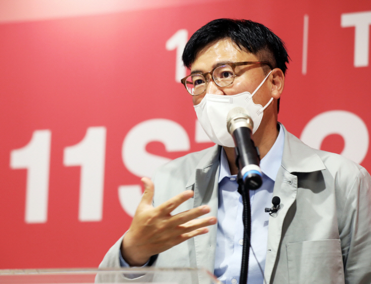 [보도사진]11번가 하형일 신임 사장 타운홀 스피치_3