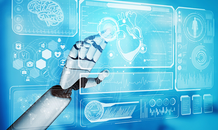 3D rendering medical artificial intelligence robot