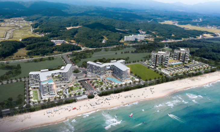 마스턴투자운용이 개발하는 양양 하조대 리조트 조감도