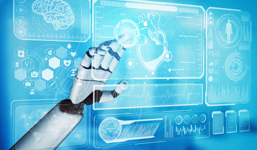 3D rendering medical artificial intelligence robot