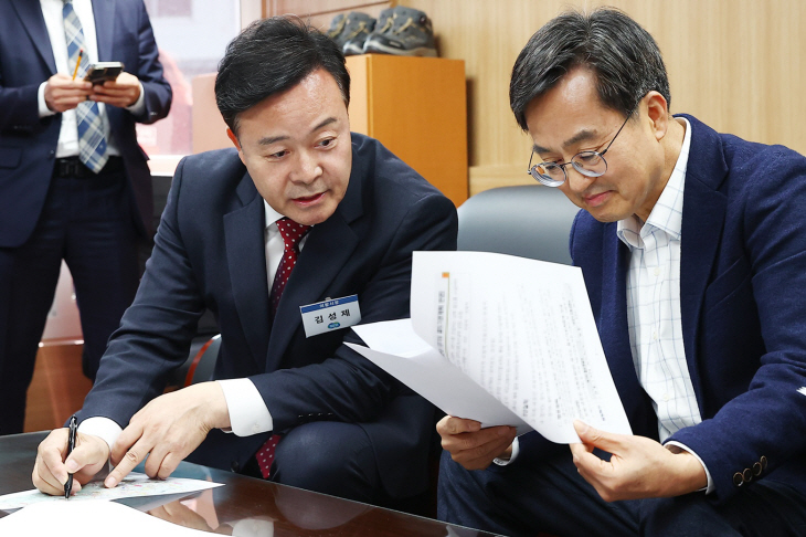 김성제 의왕시장 김동연 경기도시자에게 현안사업 지원 건의