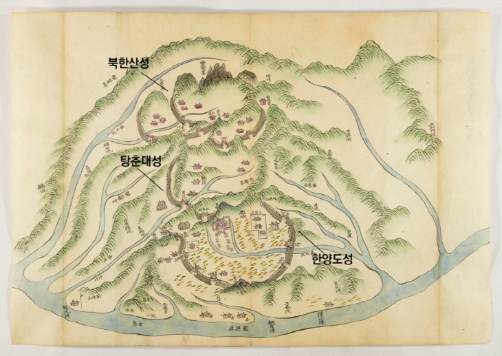 도성연융북한합도의 북한산성-탕춘대성-한양도성
