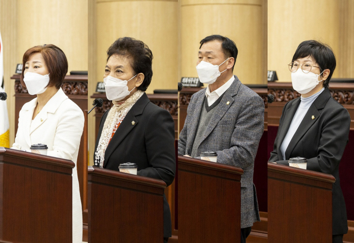 현옥순-이진분-박태순-박은경 안산시의원 21일 5분 자유발언