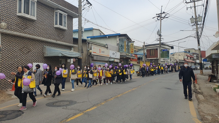 파주시 성매매집결지 폐쇄 ‘여행길 걷기’ 현장