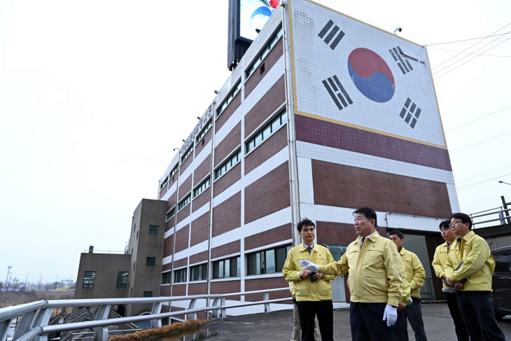 백경현 구리시장 5일 아천빗물펌프장 유수지 관리상태 점검