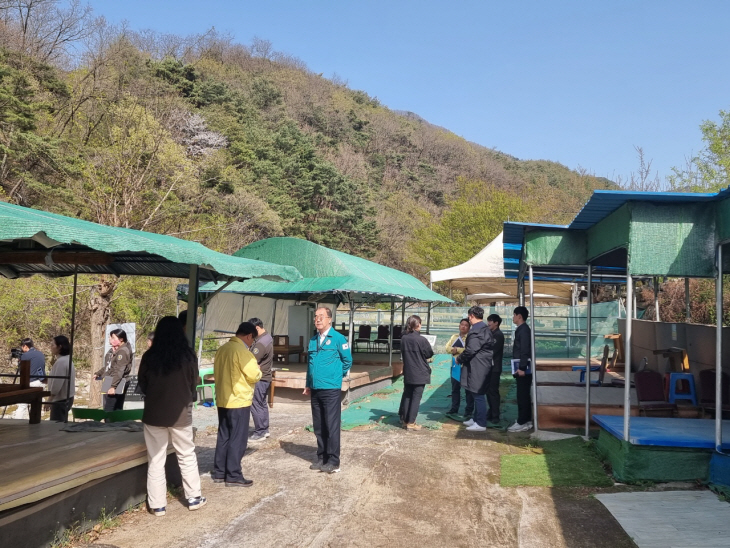 군위군, 동산계곡TF 실태조사 실시
