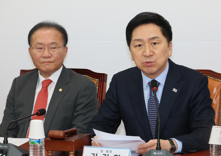 김기현, 최고위원·중진의원 연석회의 발언