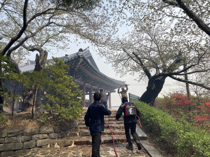 난곡동 산불, 경포대 사수