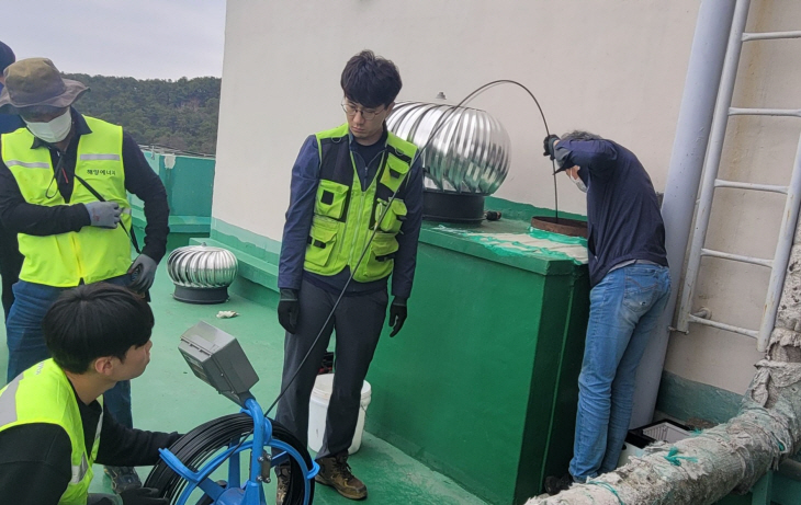공동배기구 막힘 처리 사진