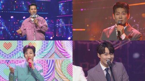 트롯챔피언 장민호, 김용필, 박서진 양지원(시계 방향)