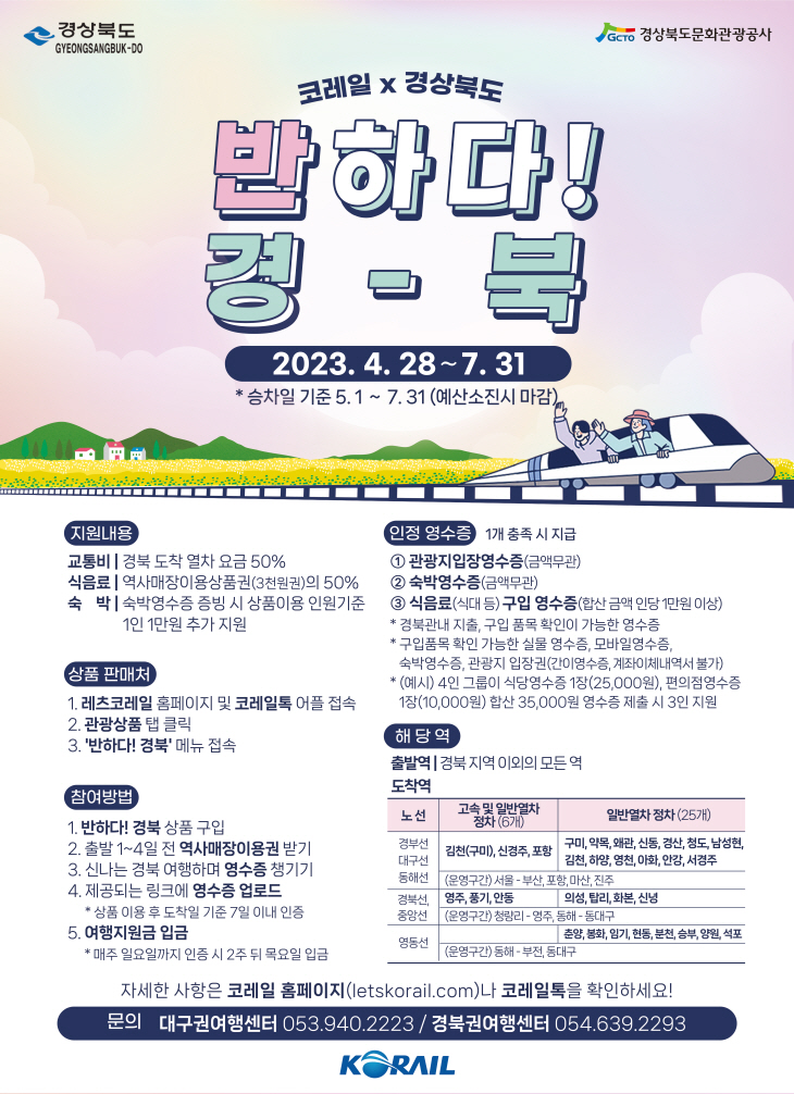 경상북도 코레일 반하다경북 포스터