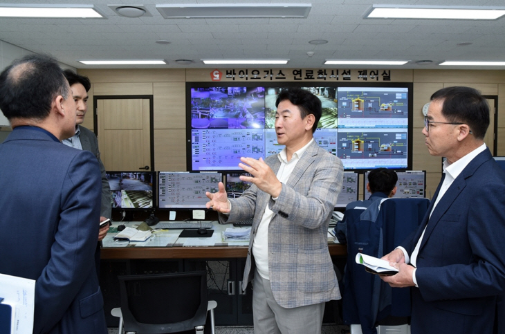 김동근 의정부시장 평택 에코센터 및 아산 환경과학공원 방문