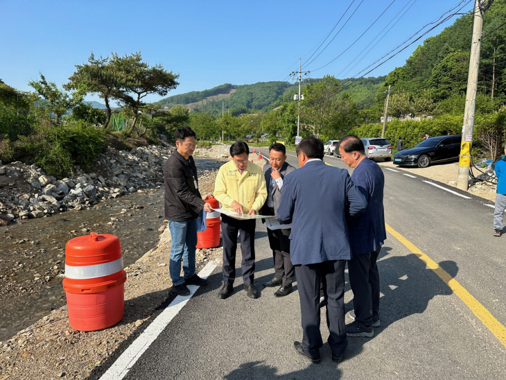 전진선 양평군수 9일 작년 집중호우 피해복구현장 점검