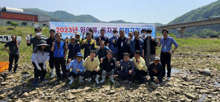 반변천 잉어류, 동자개 어린고기 1만 5천마리 방류