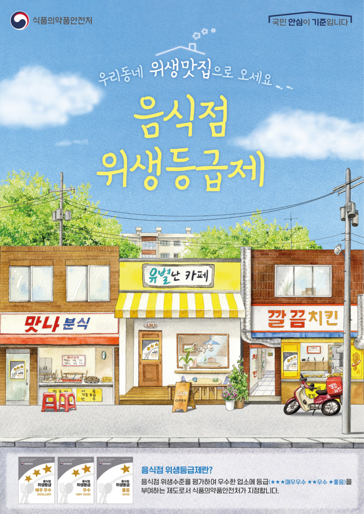양주시 음식점 위생등급제 확대 포스터