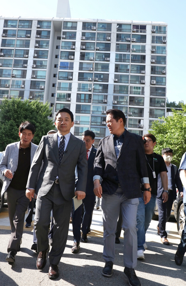 최대호 안양시장-원희룡 국토교통부장관 평촌신도시 실태점검