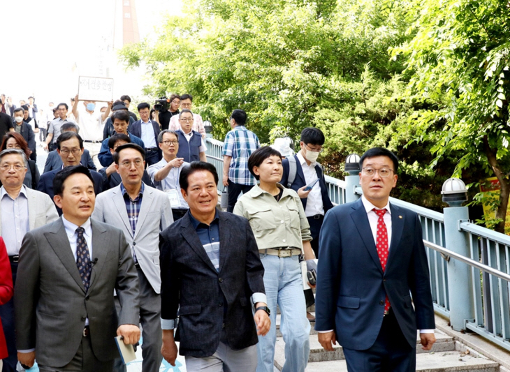 최대호 안양시장-원희룡 국토교통부장관 평촌신도시 실태점검