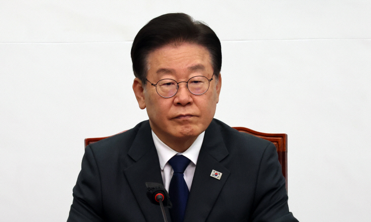 최고위 참석한 이재명 대표<YONHAP NO-1879>