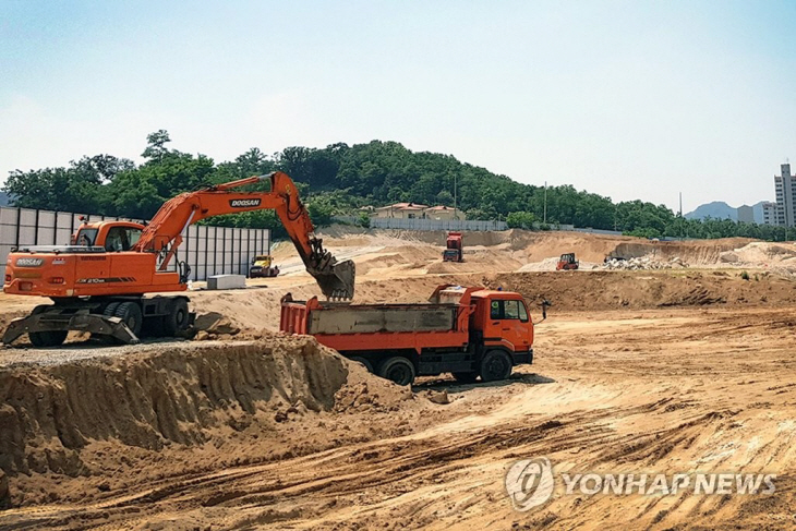 공공주태지구 조성사업 공사 모습 ㅇㅇ
