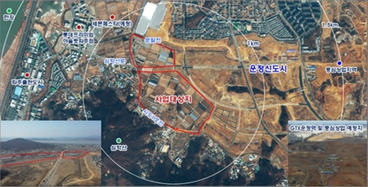 파주시 메디컬클러스터 조성 위치도