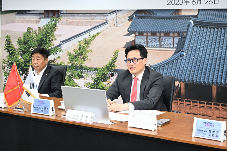중국 산둥성 둥잉시 대표단 6명 26일 양주시청 방문
