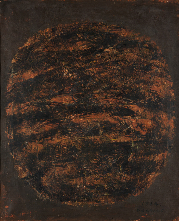 장욱진, 무제, 캔버스에 유채, 45×27cm, 1964,