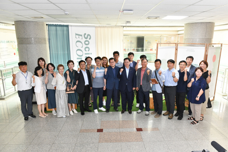 강수현 양주시장 사회적경제 홍보관 관람