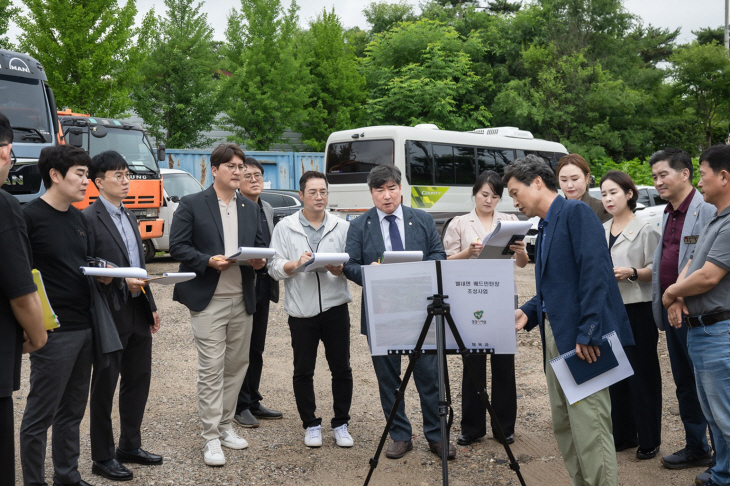 남양주시의회 별내면 배드민턴장 조성사업 현장방문